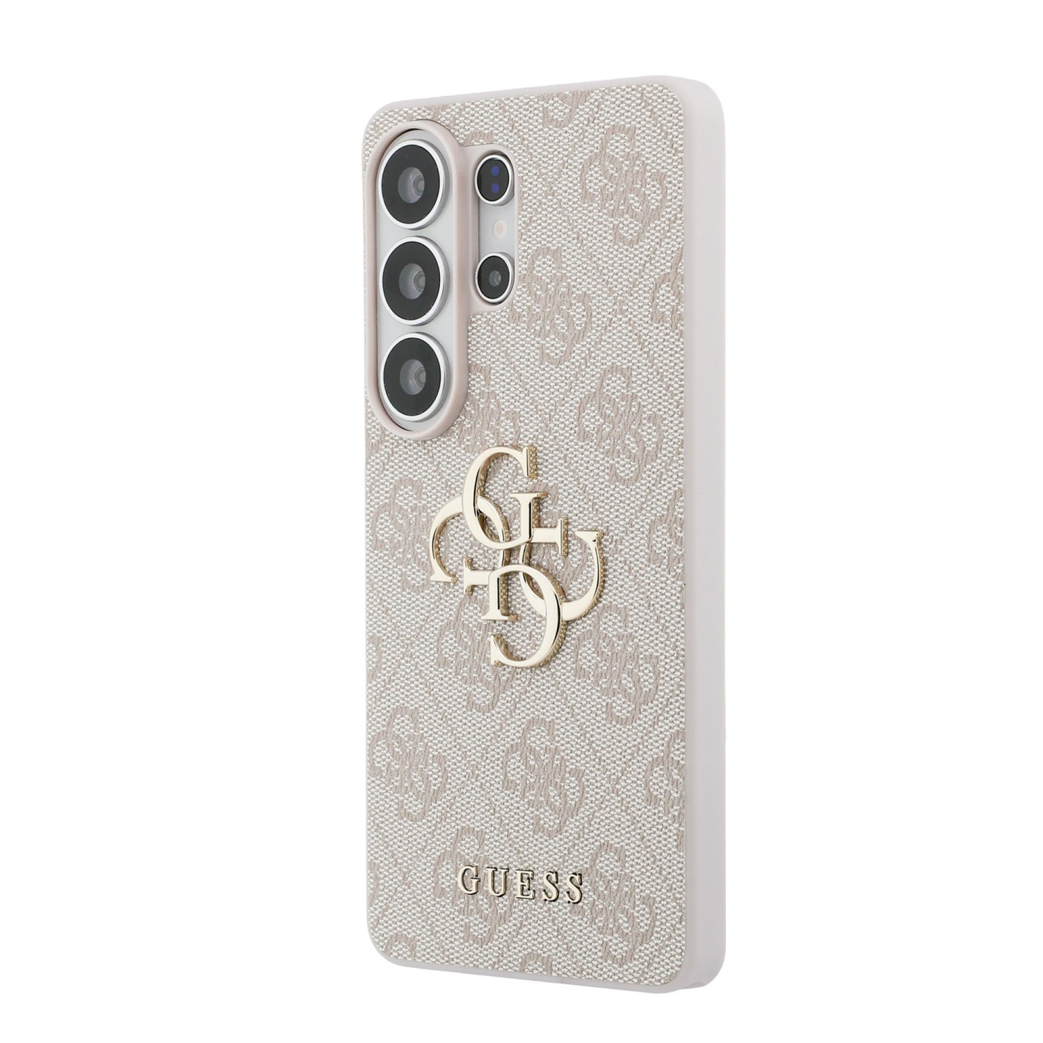 Guess PU 4G Metal Logo Zadní Kryt pro Samsung Galaxy S26 Ultra Pink