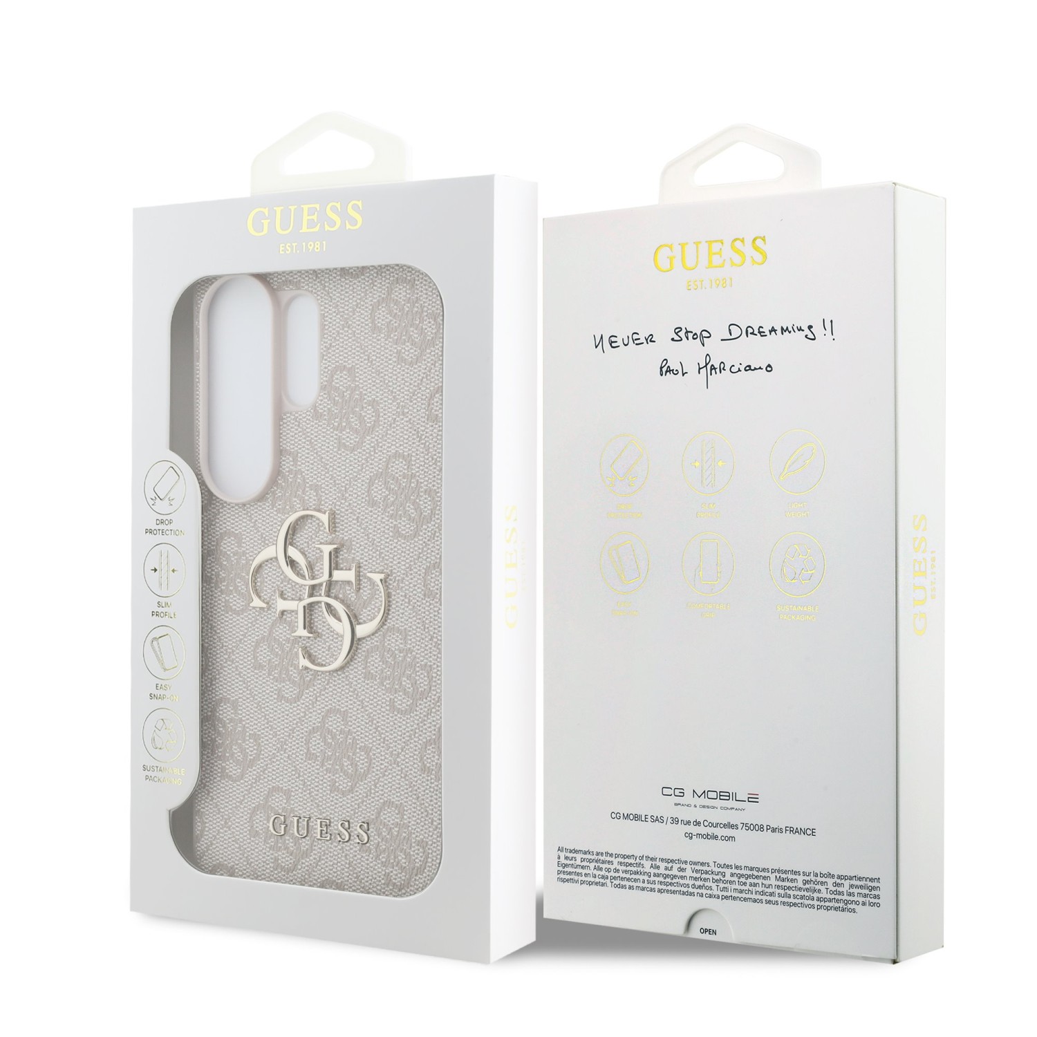 Guess PU 4G Metal Logo Zadní Kryt pro Samsung Galaxy S26 Ultra Pink