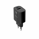 Swissten Síťový Adaptér Edge GaN 1x USB-C PD 35W + 1x USB-A 18W QC černá