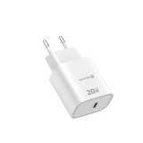 Swissten Síťový Adaptér Edge GaN 1x USB-C PD 20W bílá