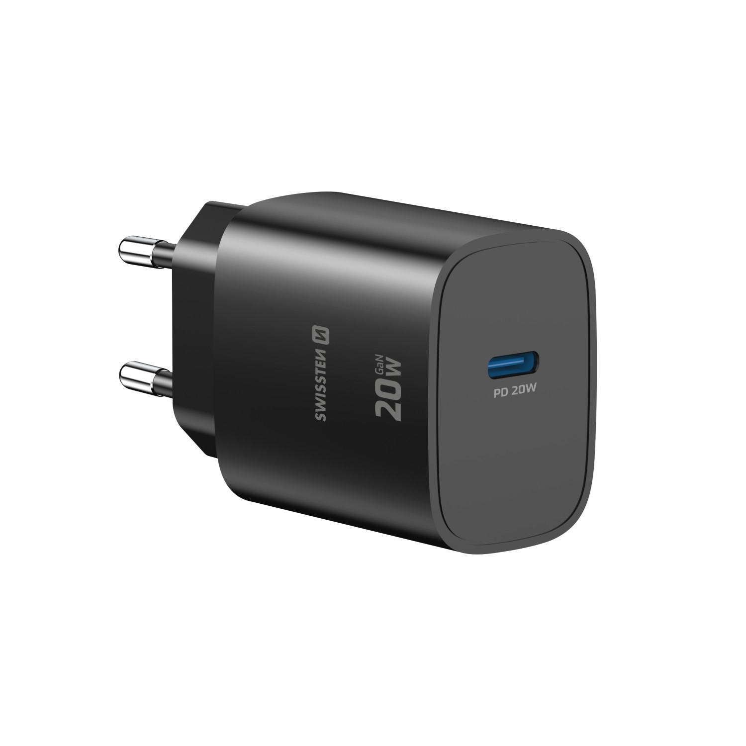 Swissten Síťový Adaptér Edge GaN 1x USB-C PD 20W černá