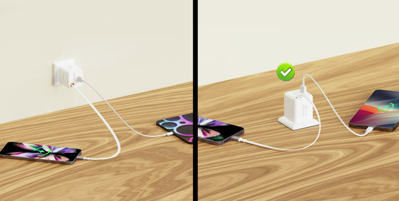 Swissten Adaptér SlideCHARGE GaN 45W, 1x USB-A 18W se zatahovacím USB-C kabelem 0.75 M bílá