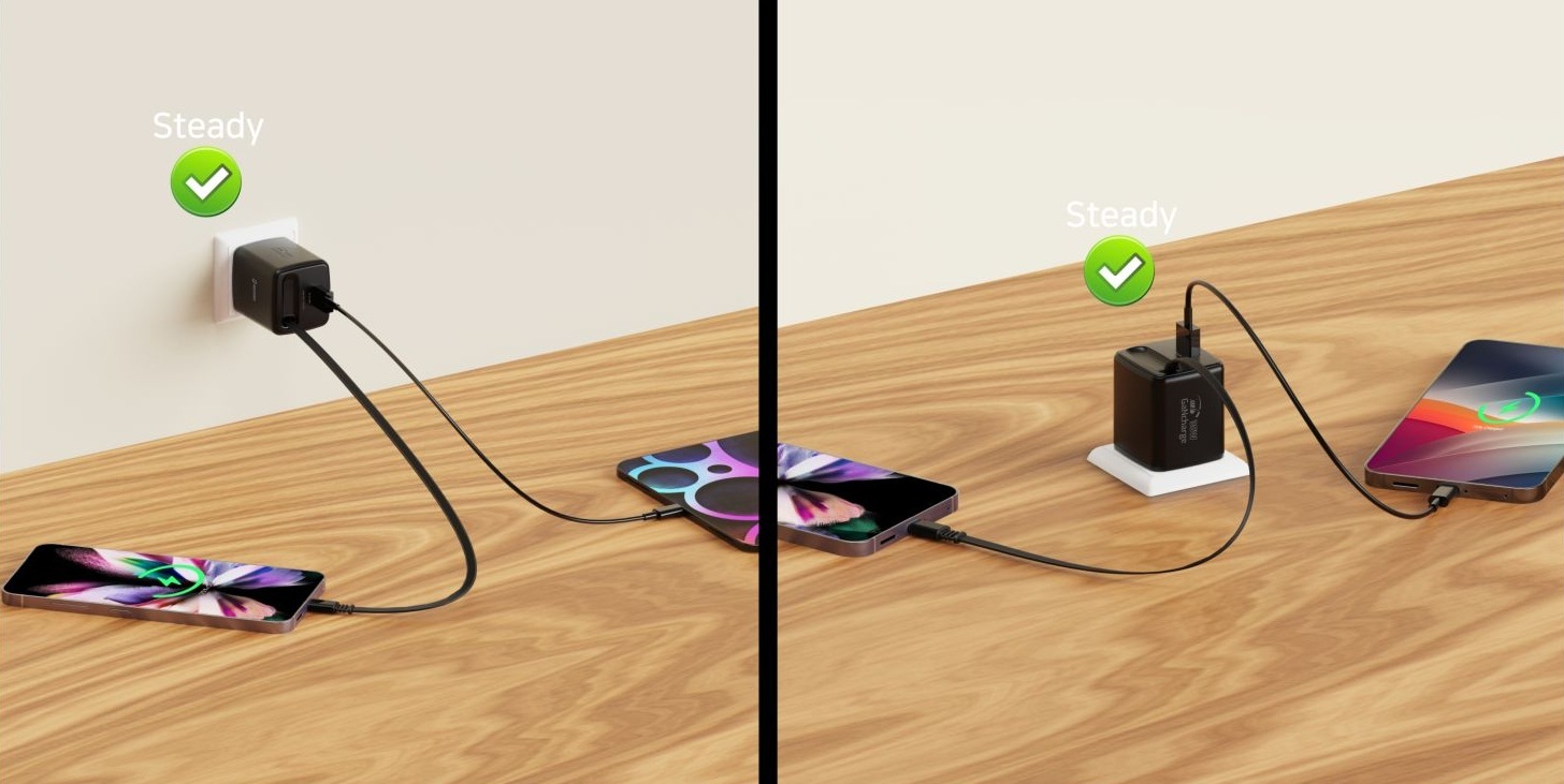 Swissten Adaptér SlideCHARGE GaN 45W, 1x USB-A 18W se zatahovacím USB-C kabelem 0.75 M černá