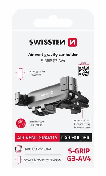 GRAVITY sržák do ventilace SWISSTEN S-GRIP G3-AV4