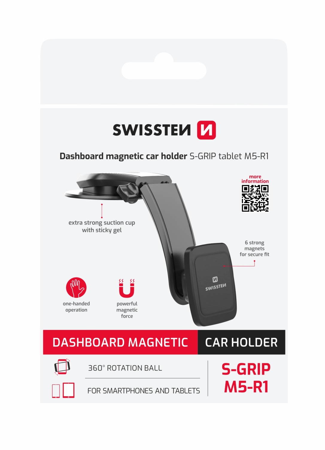 Magnetický držák do auta SWISSTEN S-GRIP M5-R1