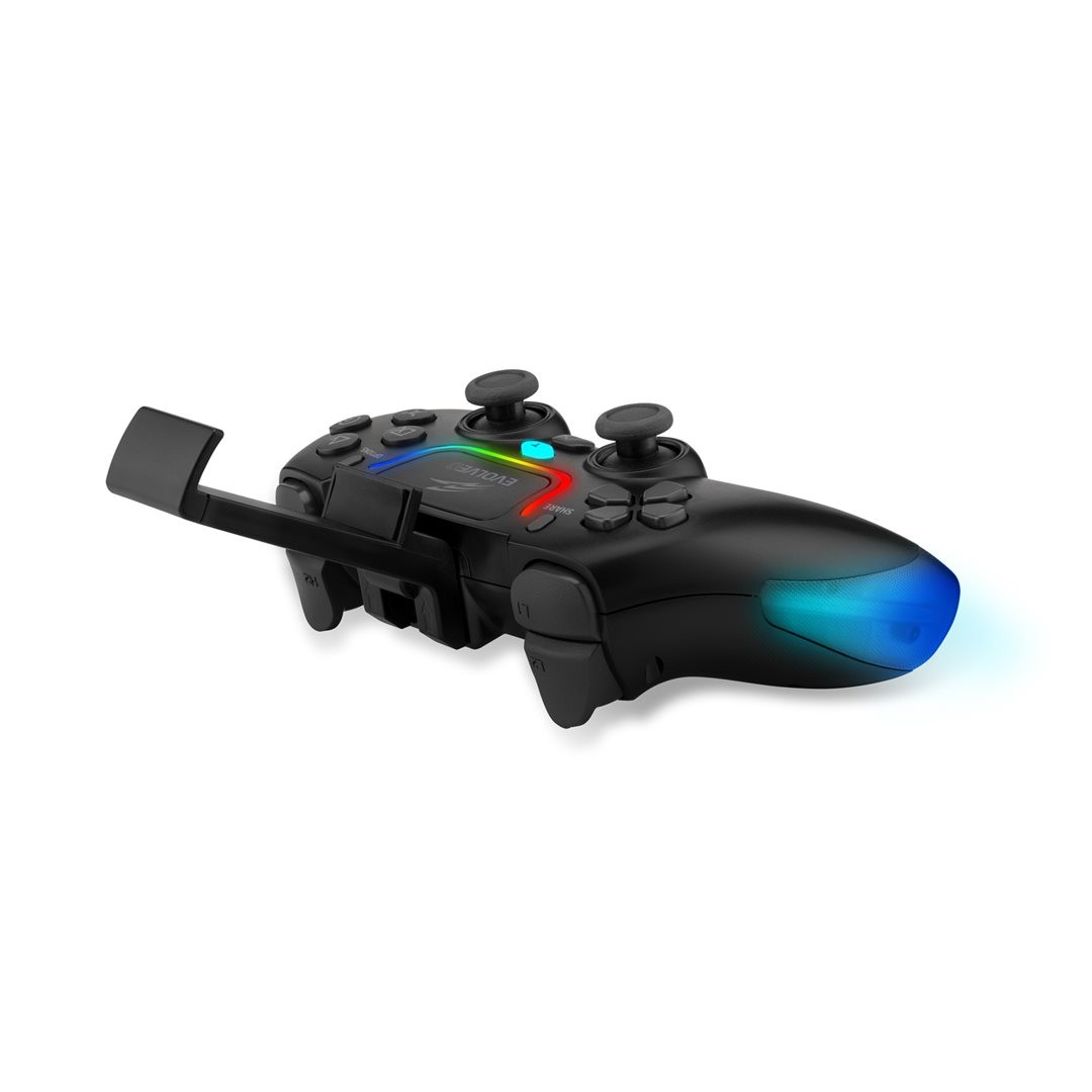 Evolveo Ptero2, bezdrátový gamepad pro PC, PS3/4/5, iOS, Android, Switch, černá