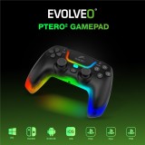 Evolveo Ptero2, bezdrátový gamepad pro PC, PS3/4/5, iOS, Android, Switch, černá
