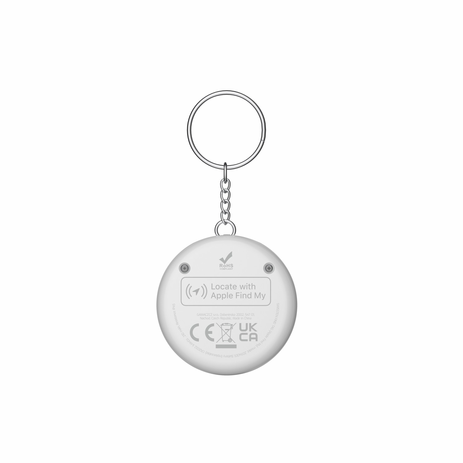 Swissten Find Tag chytrý lokátor s funkcí Apple Find My bílá