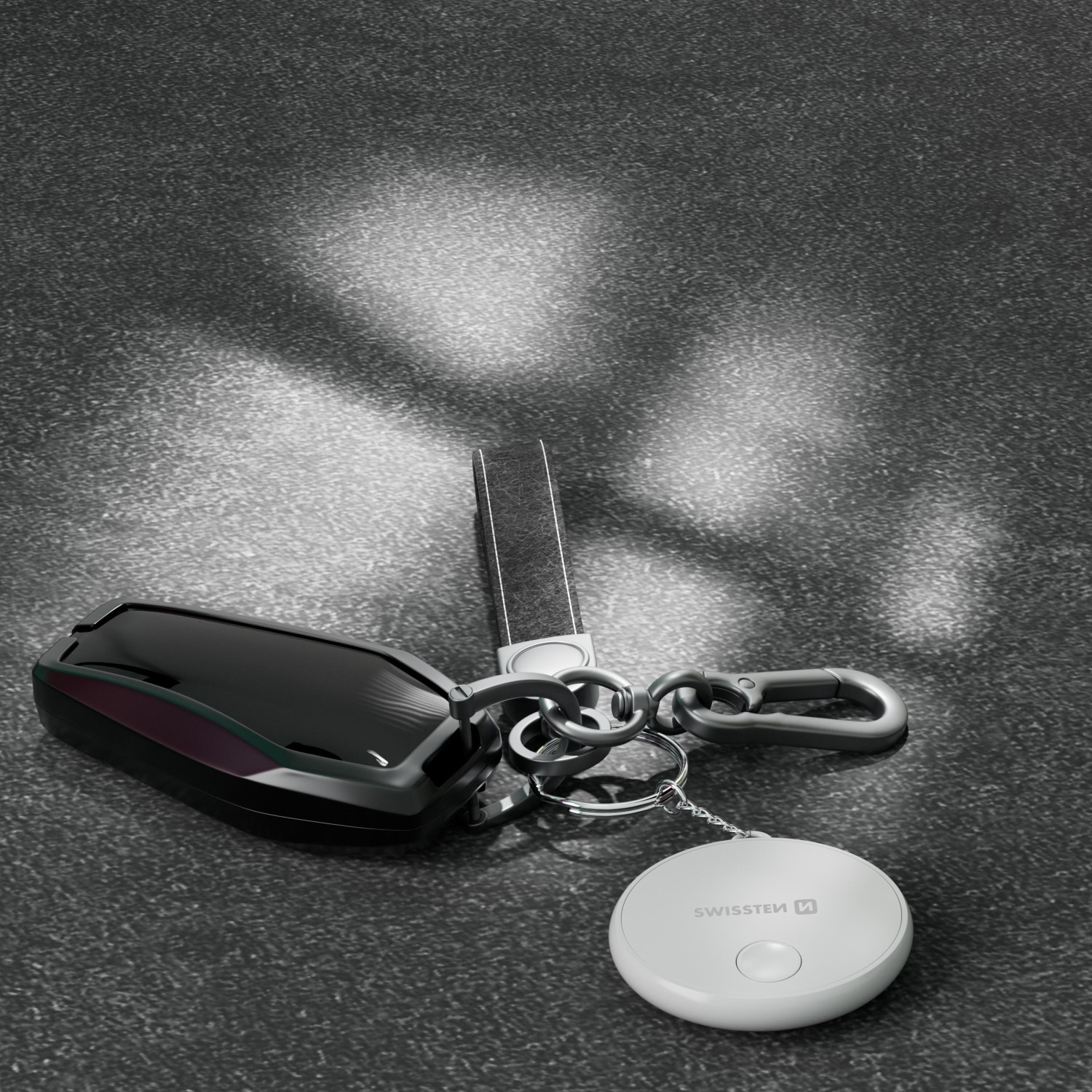 Swissten Find Tag chytrý lokátor s funkcí Apple Find My bílá