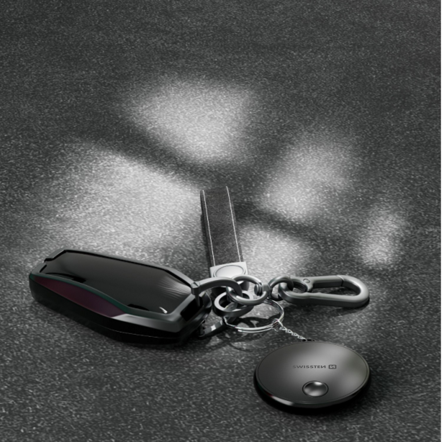 Swissten Find Tag chytrý lokátor s funkcí Apple Find My černá