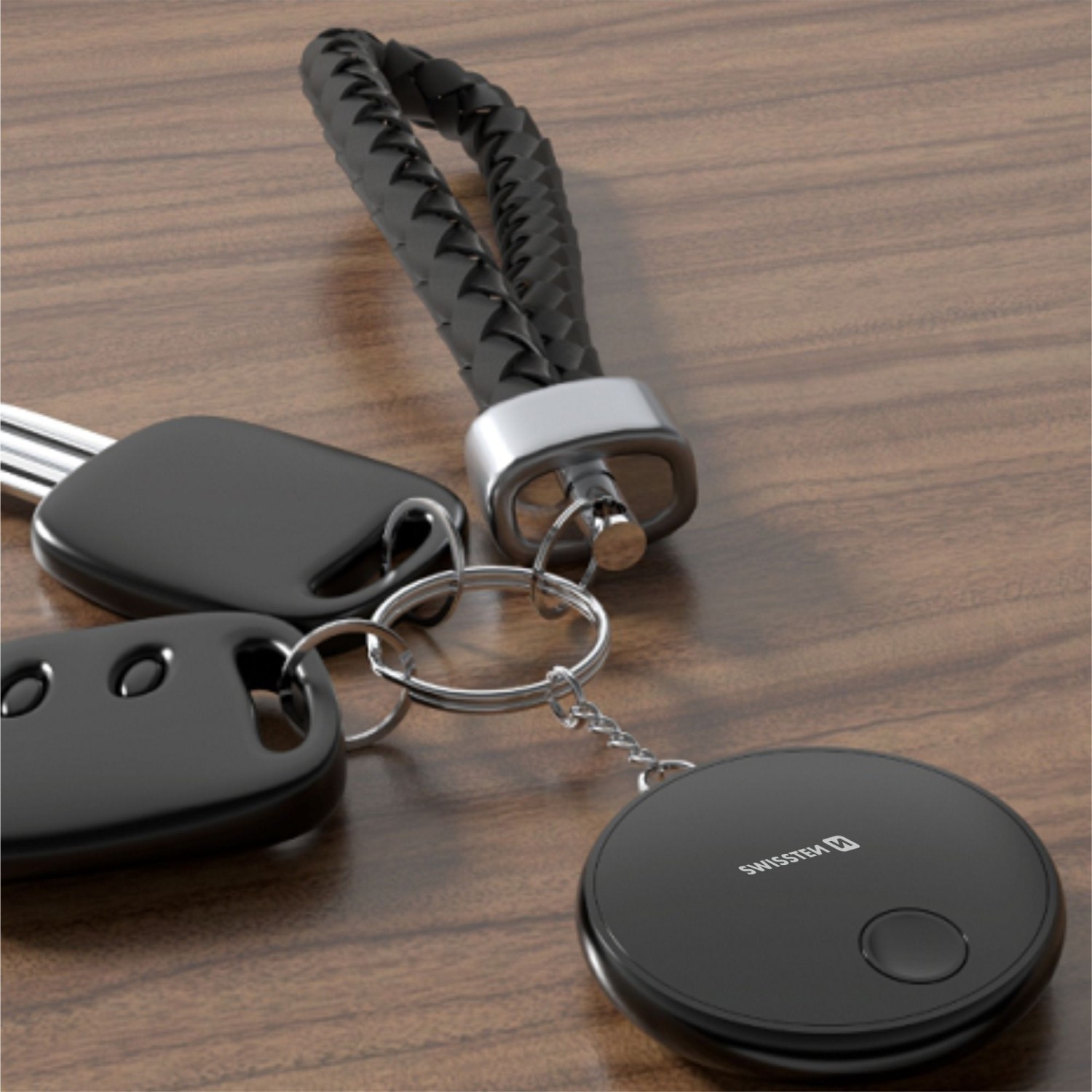 Swissten Find Tag chytrý lokátor s funkcí Apple Find My černá