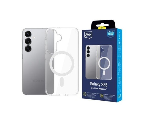 3mk ochranný kryt EverClear Magcase pro Samsung Galaxy S25