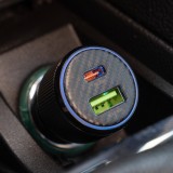 Swissten CL Adaptér USB-C PD + USB-A, 38W černá + kabel USB-C / USB-C 1m