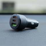 Swissten CL Adaptér 2x USB-C PD + USB-A, 95W černá