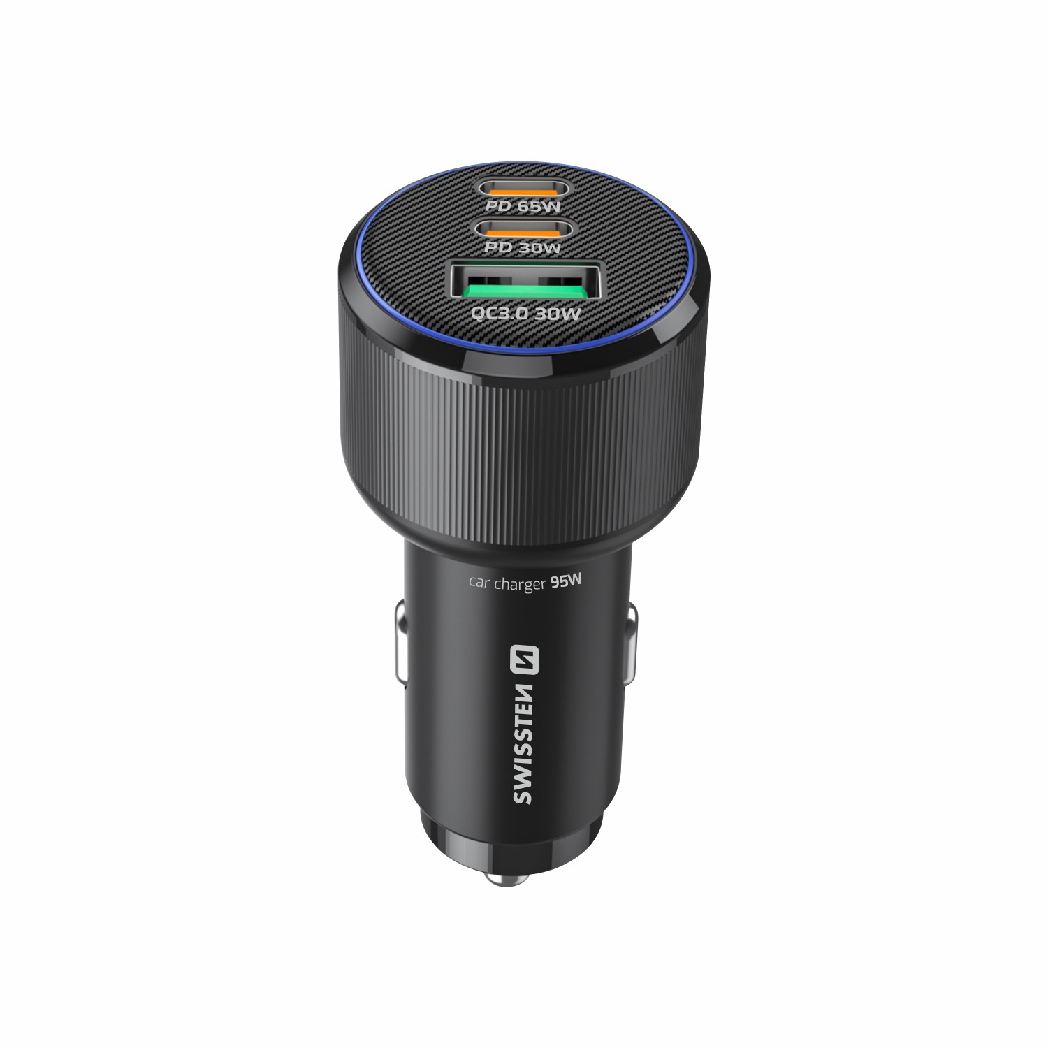 Swissten CL Adaptér 2x USB-C PD + USB-A, 95W černá