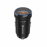 Swissten CL Adaptér PD USB-C PD + USB-A, 20W černá