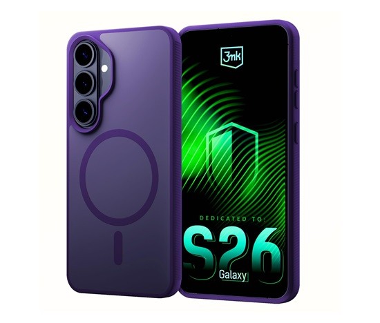 3mk ochranné pouzdro Smoke MagCase pro Samsung Galaxy S26, fialová