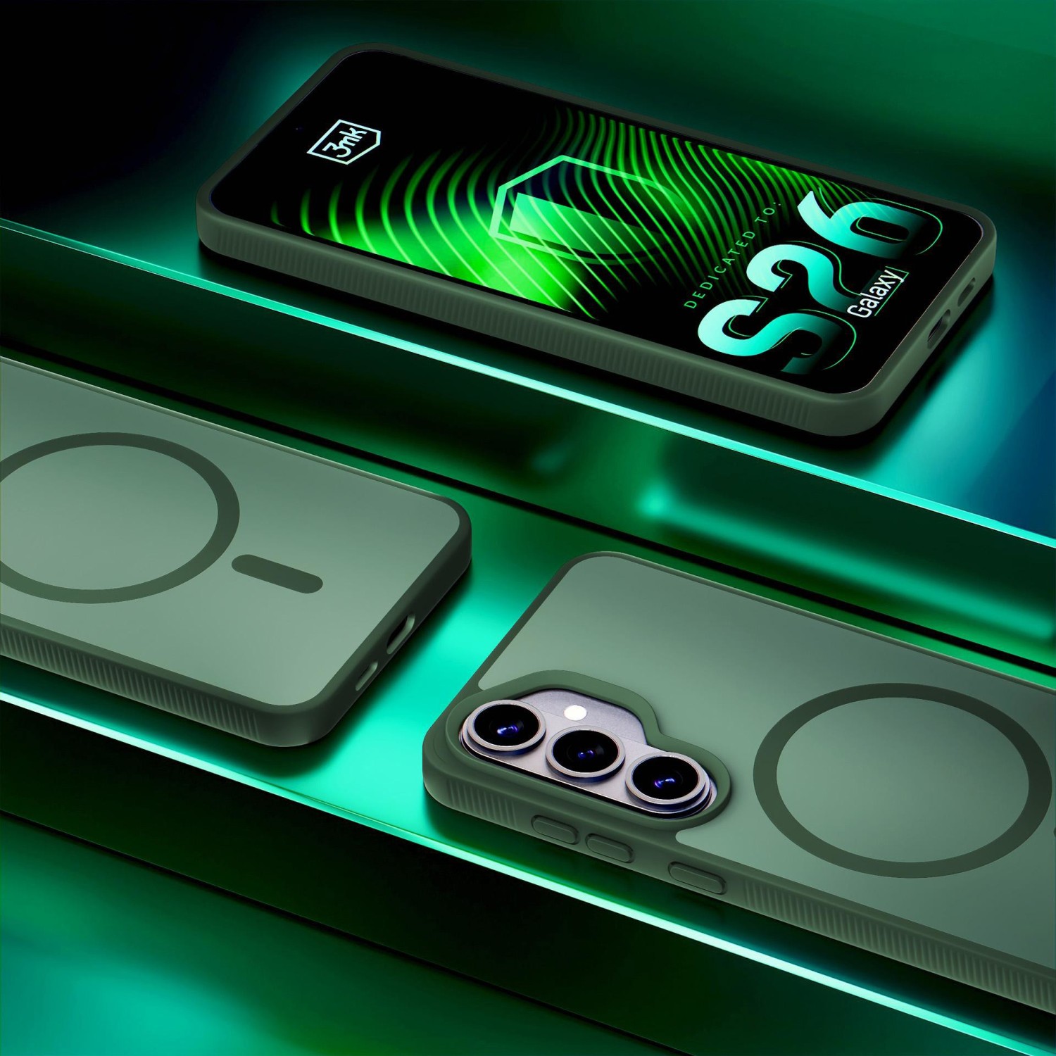 3mk ochranné pouzdro Smoke MagCase pro Samsung Galaxy S26, zelená