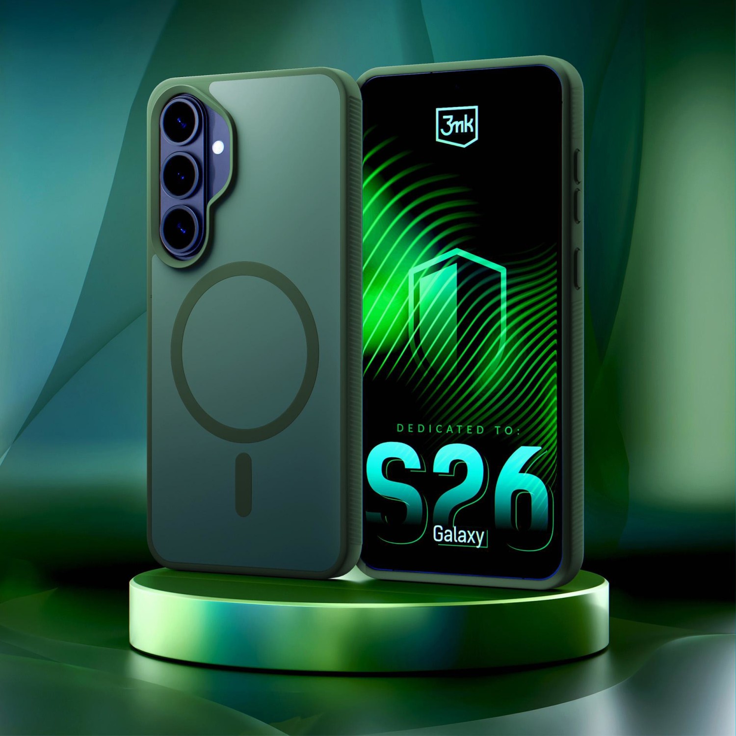 3mk ochranné pouzdro Smoke MagCase pro Samsung Galaxy S26, zelená