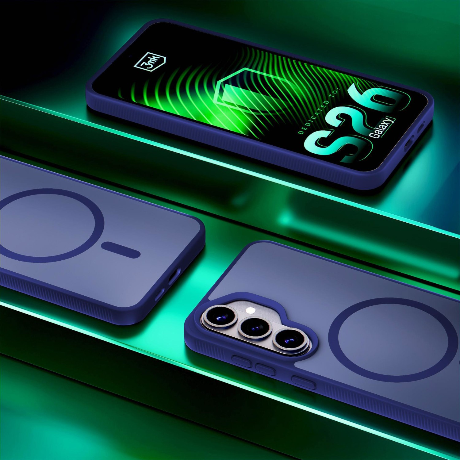 3mk ochranné pouzdro Smoke MagCase pro Samsung Galaxy S26, modrá