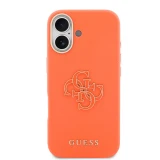 Guess PU Resin Logo Zadní Kryt pro iPhone 17 Orange