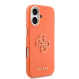 Guess PU Resin Logo Zadní Kryt pro iPhone 17 Orange