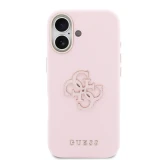 Guess PU Resin Logo Zadní Kryt pro iPhone 17 Pink