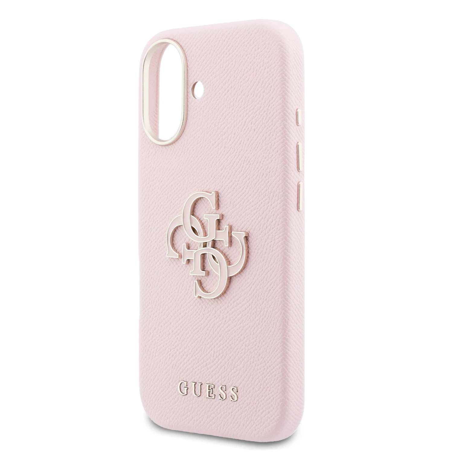Guess PU Resin Logo Zadní Kryt pro iPhone 17 Pink
