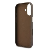 Guess PU Resin Logo Zadní Kryt pro iPhone 17 Brown