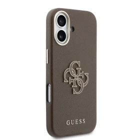 Zadní kryt Guess PU Resin Logo pro Apple iPhone 17, hnědá
