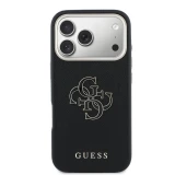 Guess PU Resin Logo Zadní Kryt pro iPhone 17 Pro Max Black