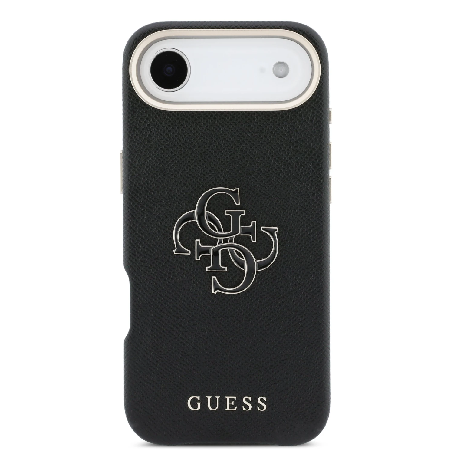 Guess PU Resin Logo Zadní Kryt pro iPhone Air Black