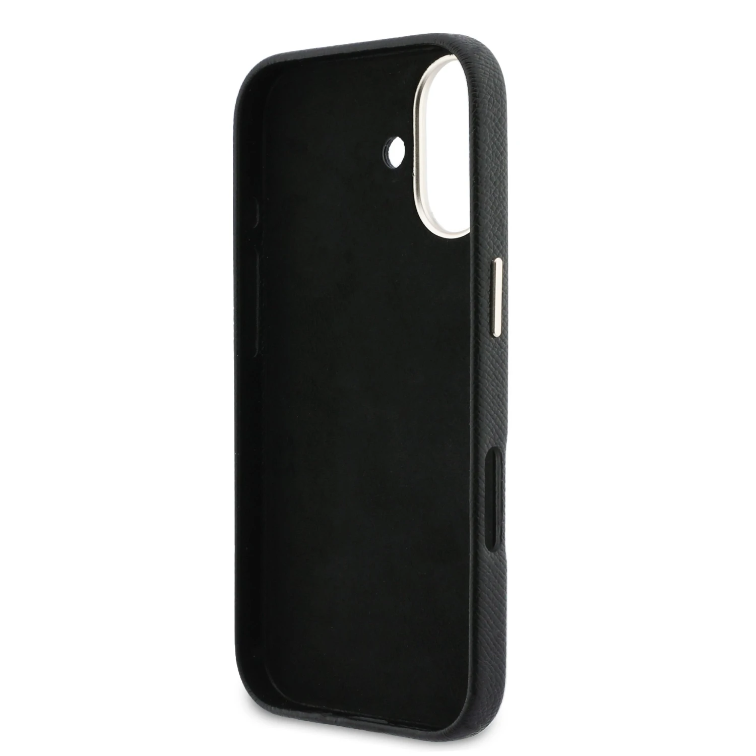 Guess PU Resin Logo Zadní Kryt pro iPhone 17 Black