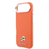Karl Lagerfeld PU Karl and Choupette Heads Pins MagSafe Zadní Kryt pro iPhone Air Orange