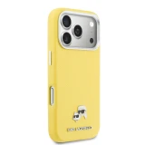 Karl Lagerfeld PU Karl and Choupette Heads Pins MagSafe Zadní Kryt pro iPhone 17 Pro Max Yellow