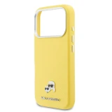 Karl Lagerfeld PU Karl and Choupette Heads Pins MagSafe Zadní Kryt pro iPhone 17 Pro Yellow