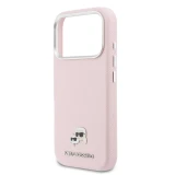 Karl Lagerfeld PU Karl and Choupette Heads Pins MagSafe Zadní Kryt pro iPhone 17 Pro Max Pink