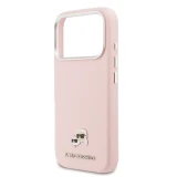 Karl Lagerfeld PU Karl and Choupette Heads Pins MagSafe Zadní Kryt pro iPhone 17 Pro Pink