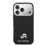 Karl Lagerfeld PU Karl and Choupette Heads Pins MagSafe Zadní Kryt pro iPhone 17 Pro Max Black