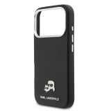 Karl Lagerfeld PU Karl and Choupette Heads Pins MagSafe Zadní Kryt pro iPhone 17 Pro Max Black