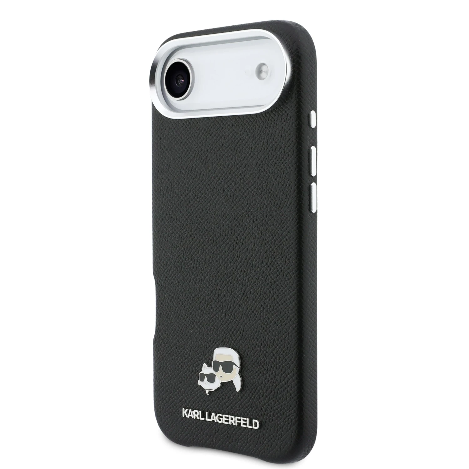 Karl Lagerfeld PU Karl and Choupette Heads Pins MagSafe Zadní Kryt pro iPhone Air Black