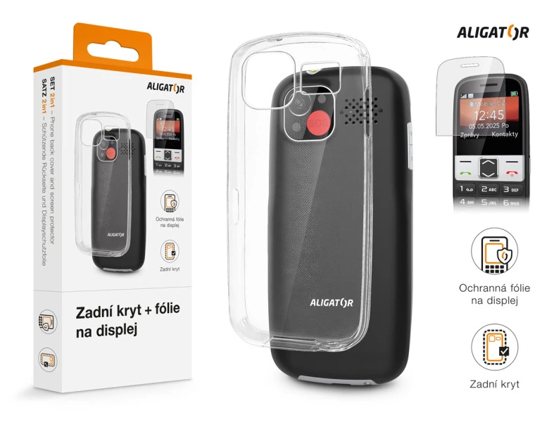 Sada pouzdro SUPER GEL + ochranná fólie ALIGATOR A675 (USB-C)