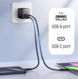 iPeax GaN Síťová nabíječka 45W (USB-C + USB-A) černá