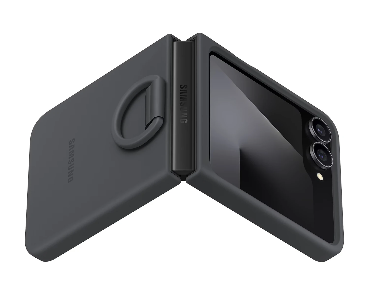 EF-PF741TBE Samsung Silikonový Kryt s Kroužkem pro Galaxy Z Flip 6/7 FE Black