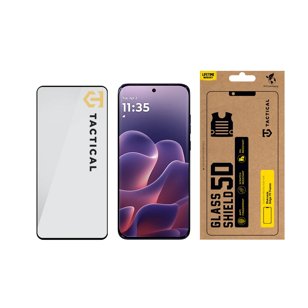 Tvrzené sklo Tactical Glass Shield 5D pro Motorola Edge 70 Fusion, černá