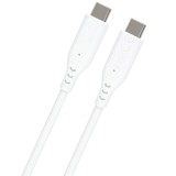 Silikonový Kabel PREMIUMCORD USB-C na USB-C, 60W, 480Mbps, 1,5m, bílá