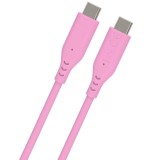 Silikonový Kabel PREMIUMCORD USB-C na USB-C, 60W, 480Mbps, 1,5m, růžová