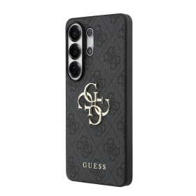 Zadní kryt Guess PU 4G Metal Logo pro Samsung Galaxy A37, šedá