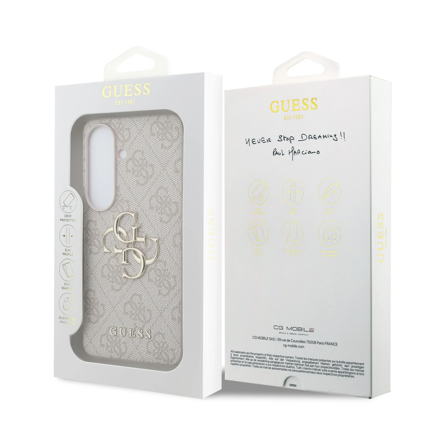 Guess PU 4G Metal Logo Zadní Kryt pro Samsung Galaxy S26 Pink