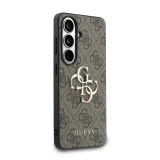 Guess PU 4G Metal Logo Zadní Kryt pro Samsung Galaxy S26+ Brown